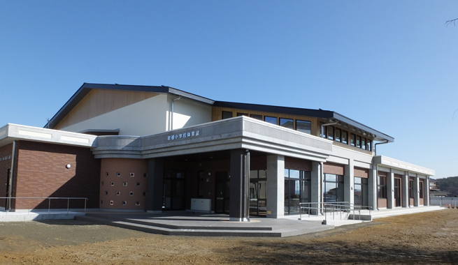 本宮市岩根小学校新体育館引渡し式